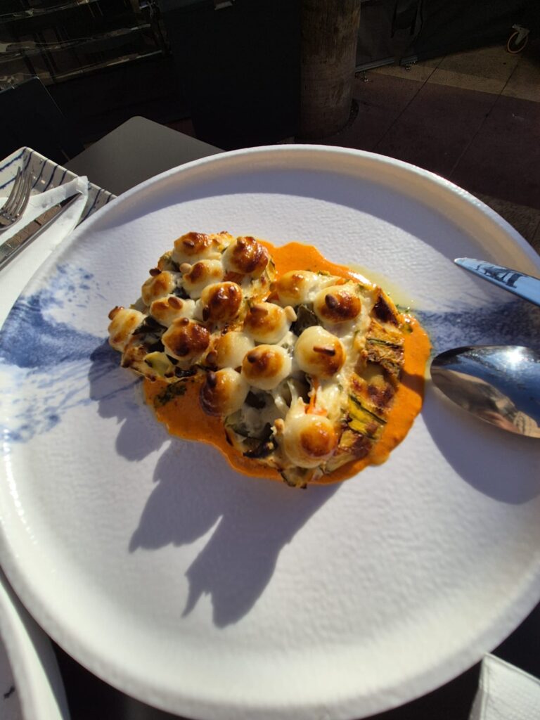 pastel de verduras con piñones